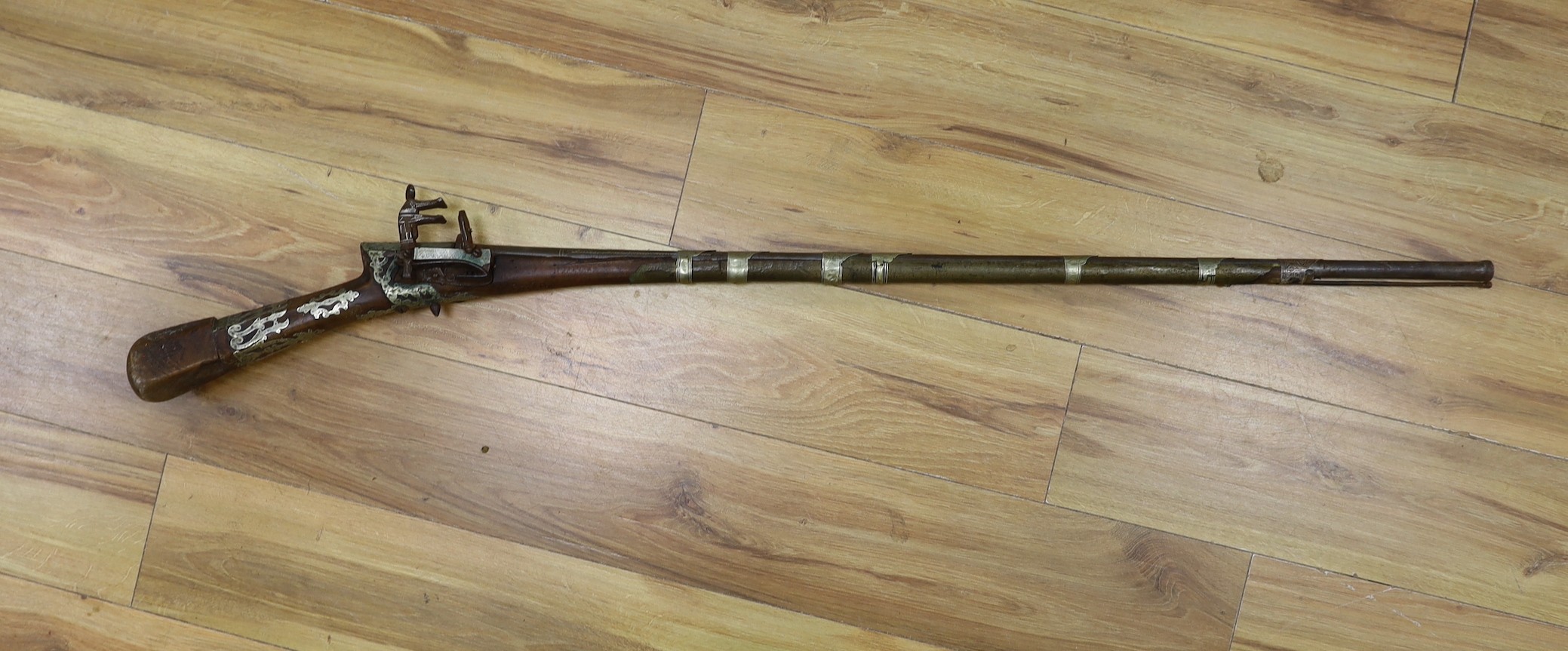 An Eastern antique flintlock musket